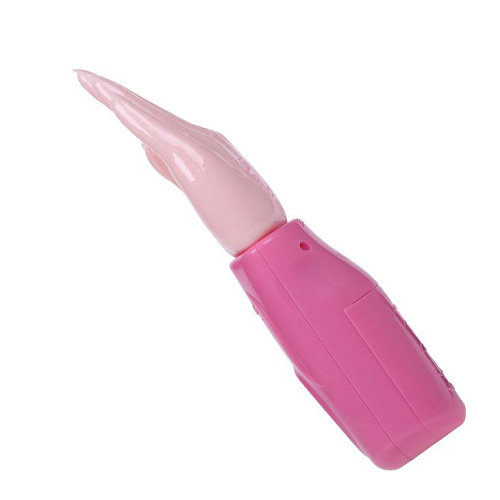 Вибромассажёр-рука розового цвета с подключаемой вибропулей Baile BI-014111-3