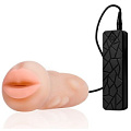 Мастурбатор-ротик телесного цвета с вибрацией Dream Toys REALSTUFF VIBRATING MASTURBATOR MOUTH 21211