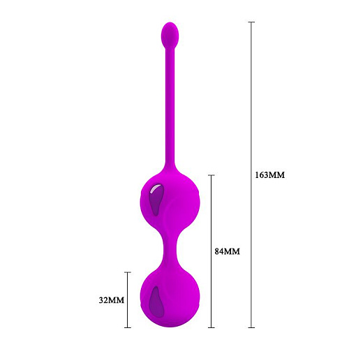 Лиловые вагинальные шарики Baile Kegel Tighten Up II BI-014491