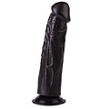 Упругий чёрный фаллоимитатор на подошве-присоске LOVETOY (А-Полимер) 407400 (18,8 см)