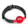 Красный кляп-шар на чёрных ремешках EDC Wholesale Easytoys Ball Gag With PVC Ball ET276RED
