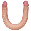 Двусторонний телесный фаллоимитатор из реалистичной киберкожи LOVETOY (А-Полимер) 930503 (47 см)