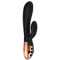 Чёрный вибратор с подогревом Shots Media BV Exquisite ELE002BLK (20,5 см)
