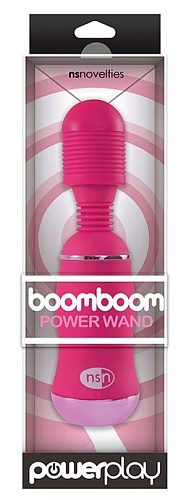 Ярко-розовый вибромассажёр с усиленной вибрацией NS Novelties BoomBoom Power Wand NSN-0316-44