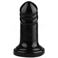 Чёрная реалистичная анальная втулка с широким основанием Сумерки богов 1015-06 BX DD (18,5 см)