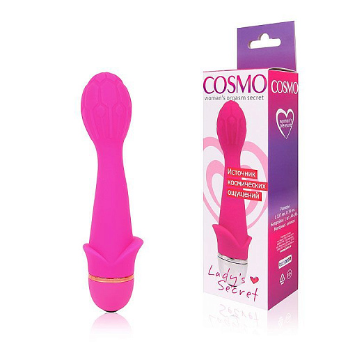 Розовый силиконовый фантазийный вибромассажёр с 20 режимами вибрации Bior toys CSM-23098 (13,7 см)