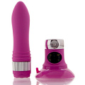 Фиолетовый водонепроницаемый вибратор на присоске со сменной панелью управления Sexus 931009-4 (19 см)