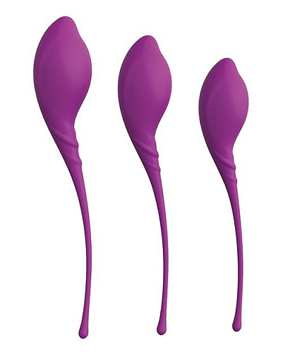 Набор из 3 фиолетовых вагинальных шариков Dream Toys PLEASURE BALLS EGGS KEGEL EXERCISE SET 21381