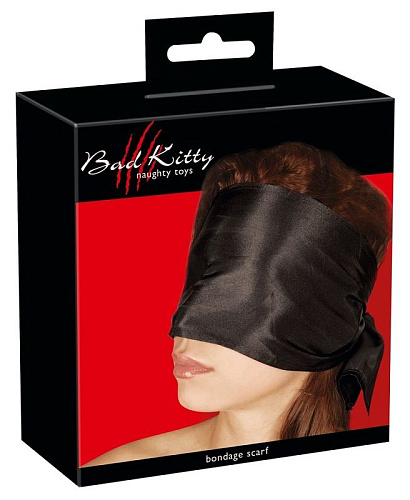 Чёрная широкая повязка-шарф на глаза Orion Bad Kitty Bondage Scarf 24902341001