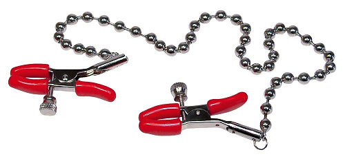 Красные зажимы для сосков на цепочке Orion 0528501