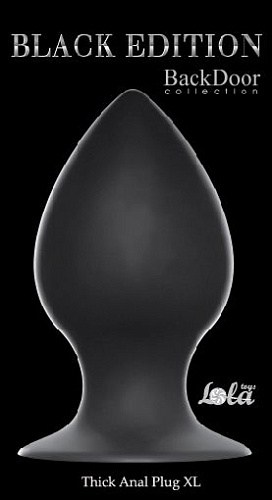 Чёрная анальная пробка Lola toys Thick Anal Plug XL 4208-01Lola (13 см)