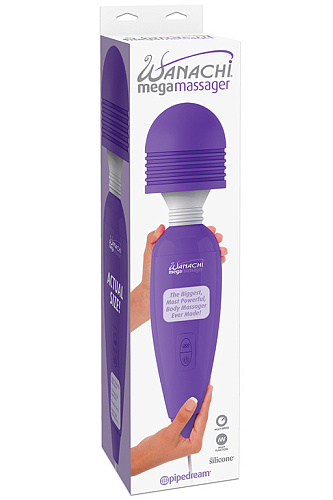 Вибромассажер фиолетового цвета Pipedream Mega Wanachi PD3037-12