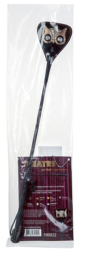 Чёрный стек с совой на кожаном наконечнике ToyFa 700022 (24 см)