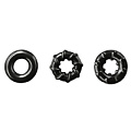 Набор из 3 чёрных эрекционных колец NS Novelties Dyno Rings NSN-1111-33
