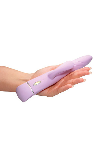 Розовый вибратор с клиторальным стимулятором OVO K7 PINK