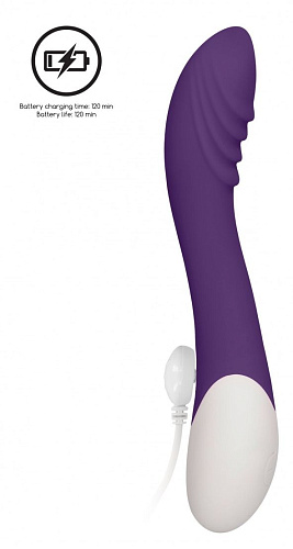 Фиолетовый вибратор с функцией нагрева Shots Media BV Frenzy HEA004PUR (20,8 см)