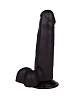 Фаллоимитатор чёрного цвета на присоске LOVETOY (А-Полимер) 402000 (16,8 см)