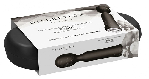 Чёрный универсальный массажёр Shots Media BV Wand Pearl DIS001BLK (20 см)