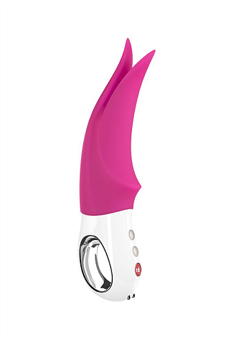 Малиновый вибратор с раздвоенным кончиком Fun Factory Volta 1141064 (18,9 см)