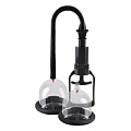 Прозрачная вакуумная помпа и 2 чаши для сосков с вибрацией Pipedream Deluxe Vibrating Nipple Pleasure Cups PD3238-23