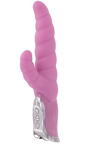 Розовый вибратор с клиторальным отростком Vibe Therapy Regal C01P2S003-P2 (26,5 см)