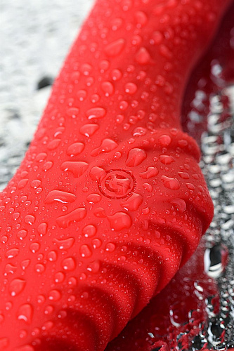 Красный безремневой страпон с вибрацией ToyFa 901408-9