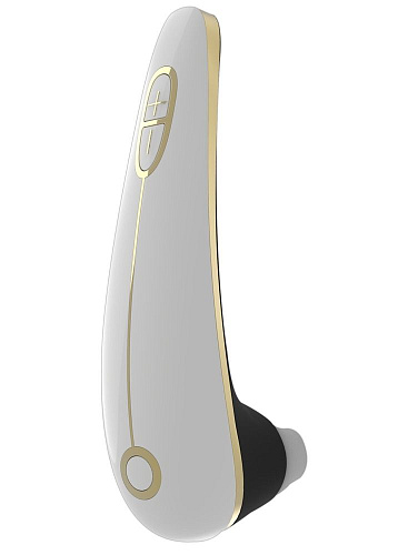 Чёрно-белый бесконтактный стимулятор клитора Womanizer +size 0588628