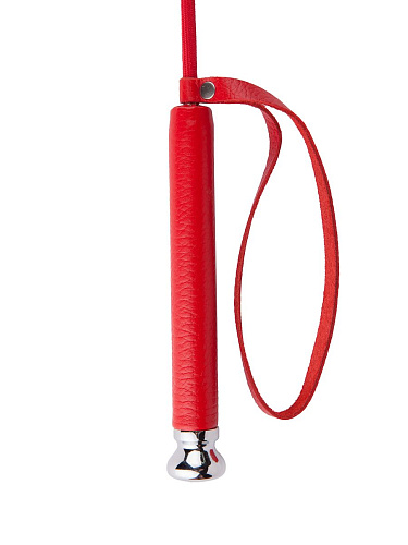 Красный стек с кожаной ручкой Sitabella 3030-2 (70 см)