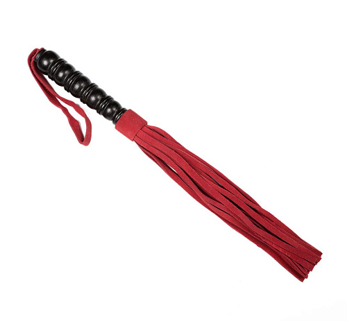 Яркая плеть из бордовой замши Пикантные штучки DP420C (29 см)