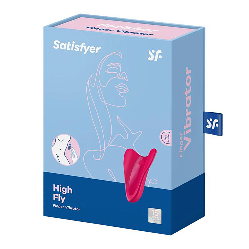 Малиновый унисекс вибратор на палец Satisfyer High Fly J2018-120-2
