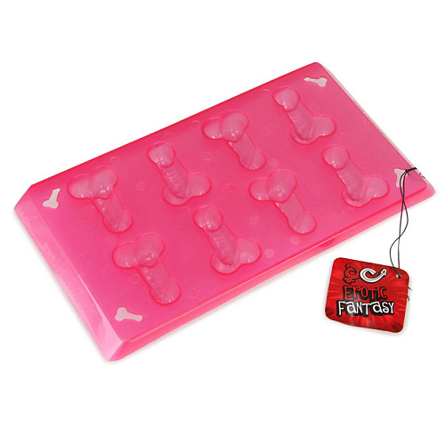 Розовая форма для льда в виде пенисов Erotic Fantasy EF-PF001