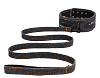 Чёрный джинсовый ошейник Shots Media BV With Leash Roughend Denim Style OU477BLK
