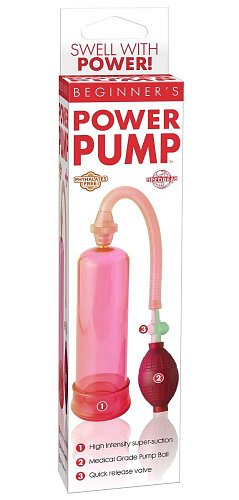 Мужская помпа красного цвета Pipedream Beginner s Power Pump PD3241-15