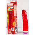 Красный вибратор-реалистик с мультискоростной вибрацией Baile BW-001032-0102 (20 см)
