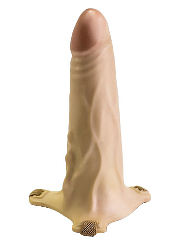 Расширяющийся к низу полый фаллопротез телесного цвета LOVETOY (А-Полимер) 750300