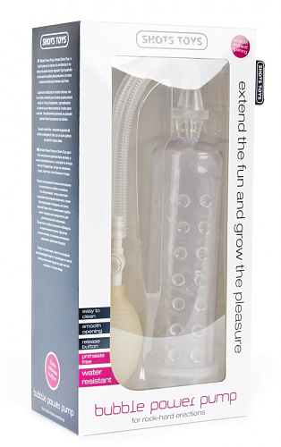 Прозрачная вакуумная помпа Shots Media BV Bubble Power Pump SHT140TRA
