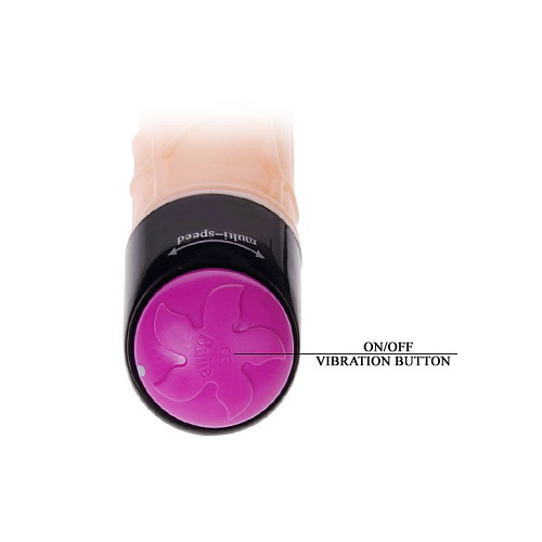 Вибратор-ротатор без мошонки телесного цвета Baile USA NEW BW-006070 (25,2 см)