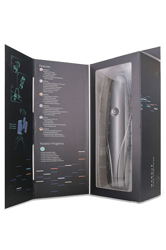Мастурбатор с 7 режимами ротации в сером цвете Seven Creations 16-60WDG-MAGBX