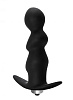 Чёрная фигурная анальная вибропробка Lola toys Spiral Anal Plug 5008-03lola (12 см)