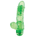 Зелёный гелевый вибратор Dream Toys JELLY JOY 6INCH 10 RHYTHMS GREEN 20842 (15 см)