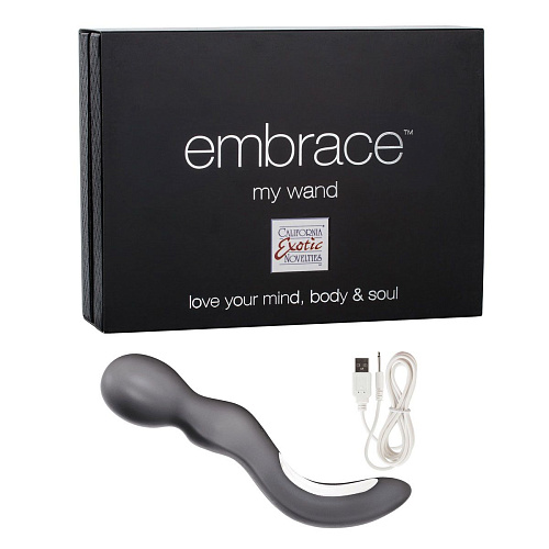 Перезаряжаемый серый вибромассажёр California Exotic Novelties My Wand SE-4608-55-3 (22,75 см)