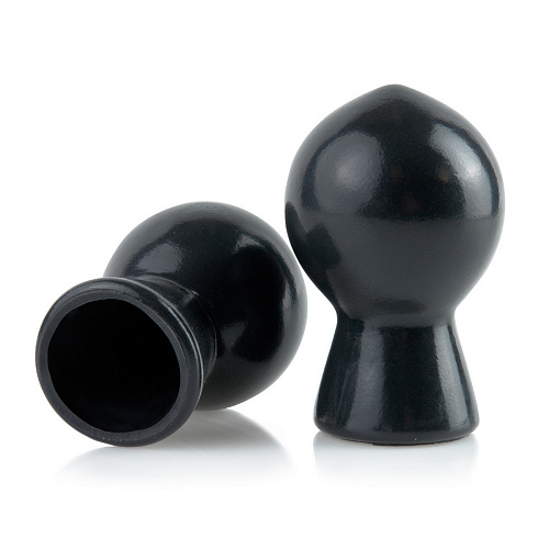 Чёрные стимуляторы для сосков Pipedream Squeeze N Please Nipple Suckers PD3225-23