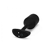 Чёрная пробка для ношения с вибрацией b-Vibe Snug Plug 4 BV-015-BLK (14 см)