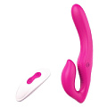 Ярко-розовый безремневой страпон Dream Toys REMOTE DOUBLE DIPPER 21589 (22 см)