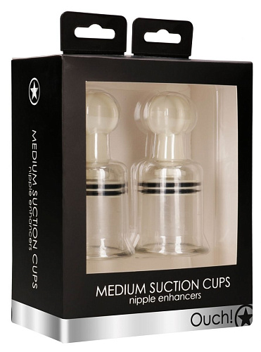 Прозачная помпы для сосков Shots Media BV Suction Cup Medium OU280TRA
