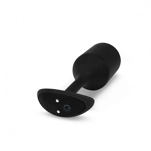 Чёрная пробка для ношения с вибрацией b-Vibe Snug Plug 4 BV-015-BLK (14 см)