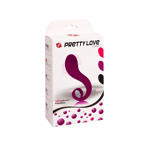 Фиолетовый вибратор с хвостиком Baile Pretty Love BI-217101 (20,5 см)