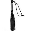 Чёрная мини-плеть из силикона и акрила Blush Novelties SILICONE FLOGGER WHIP 520086 (25,6 см)