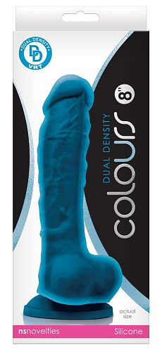 Голубой фаллоимитатор с двойным слоем NS Novelties Dual Density 8 NSN-0403-27 (22,9 см)