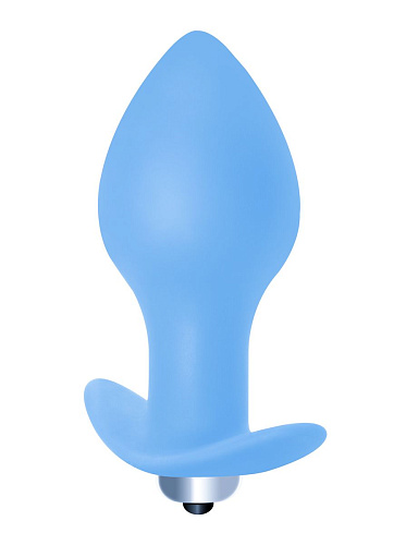 Нежно-голубая анальная пробка с вибрацией Lola toys Bulb Anal Plug 5003-02lola (10 см)